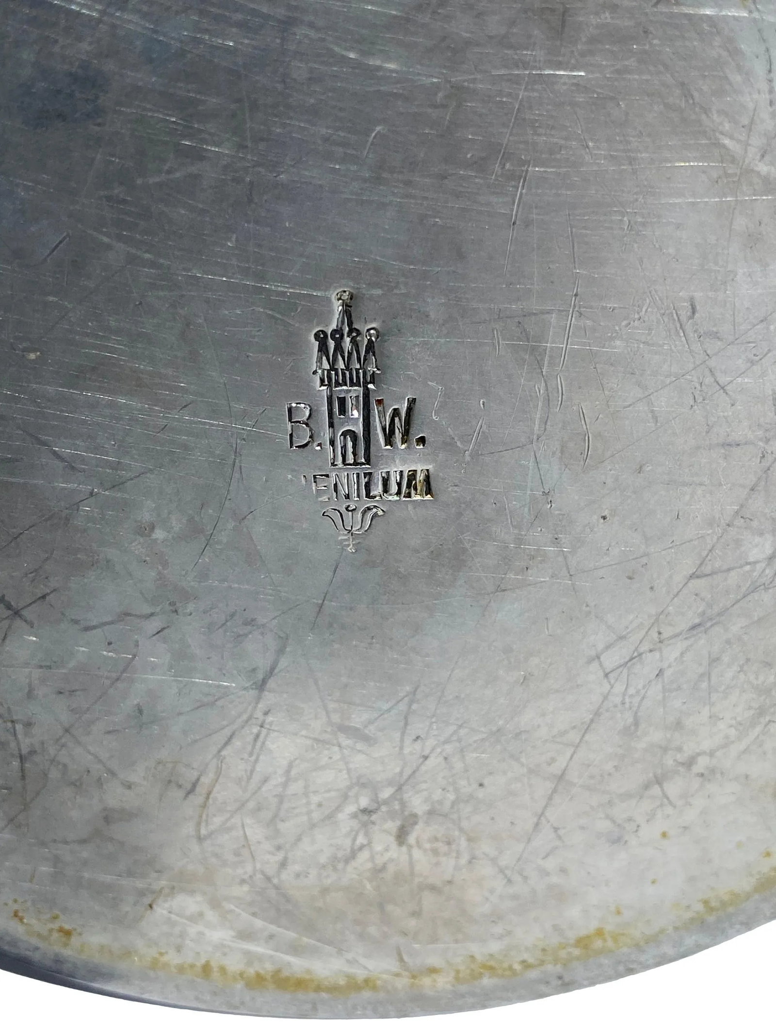 1930s Vintage Bw Buenlium Hammered Aluminum Pitchers - 2 Pieces - 6