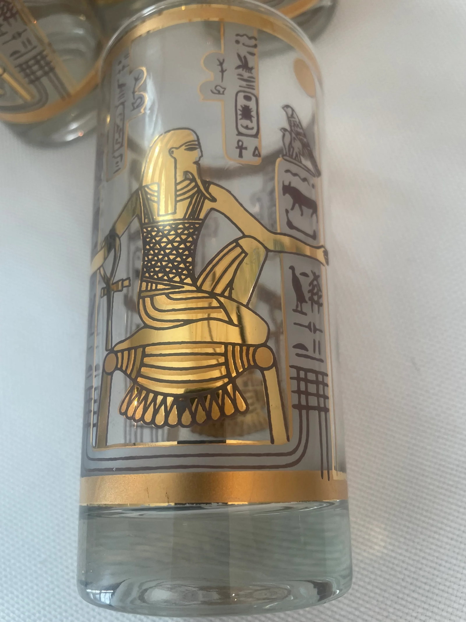 1960's Culver "Roman Cage" 22kt Highball Glasses - a Set of 8 - 3