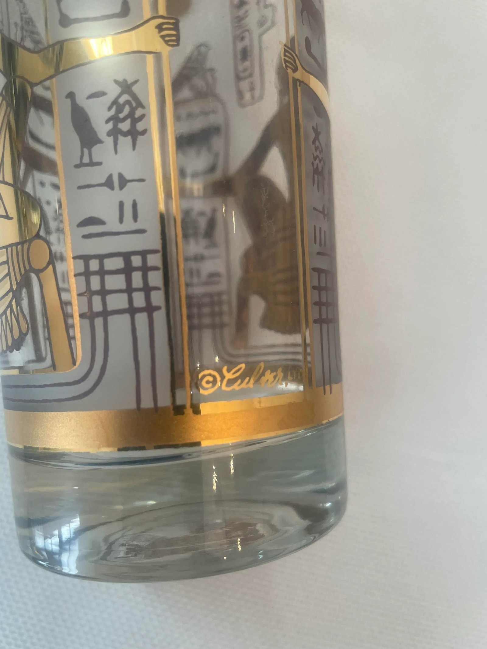 1960's Culver "Roman Cage" 22kt Highball Glasses - a Set of 8 - 4