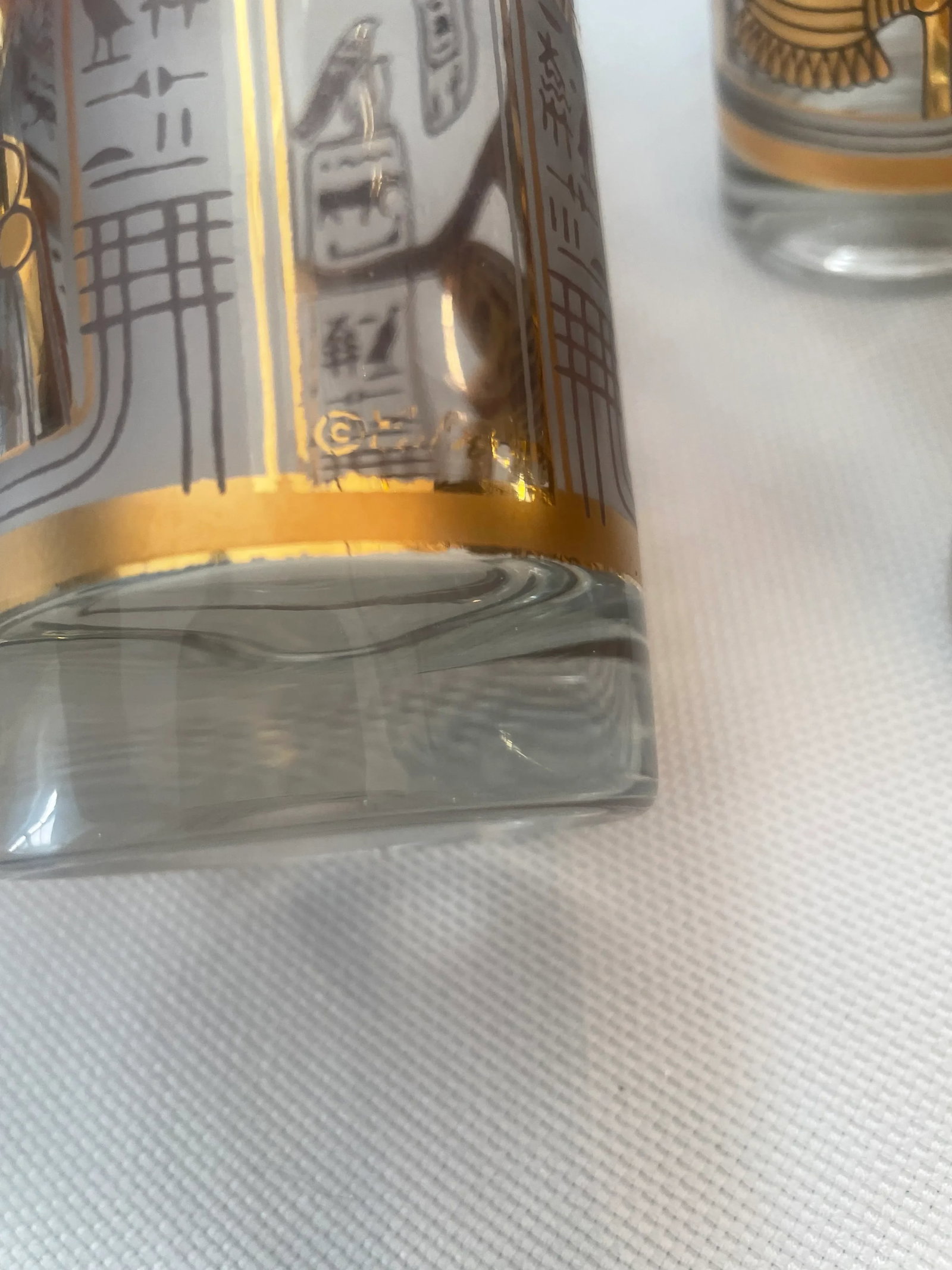 1960's Culver "Roman Cage" 22kt Highball Glasses - a Set of 8 - 5