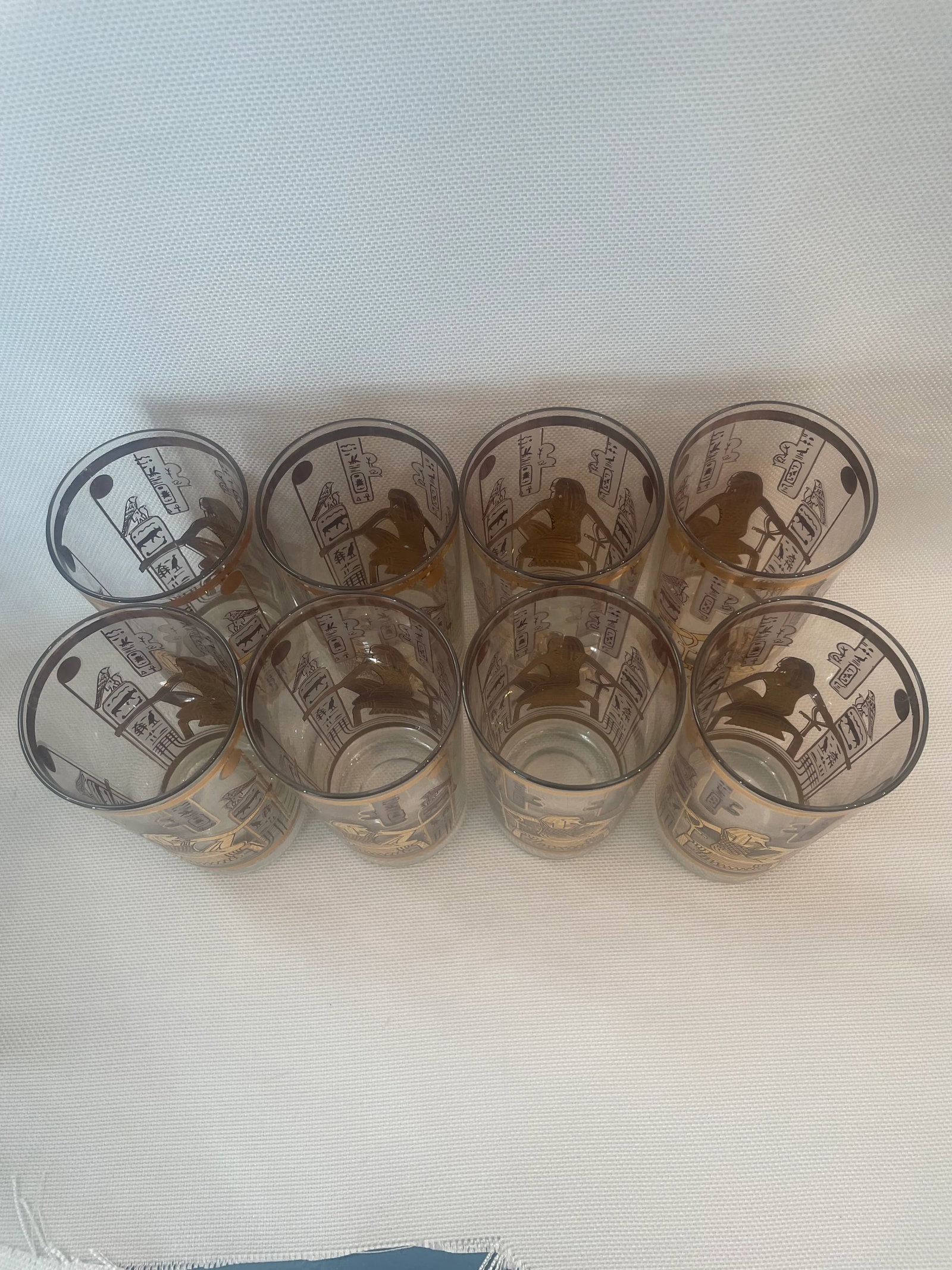 1960's Culver "Roman Cage" 22kt Highball Glasses - a Set of 8 - 6