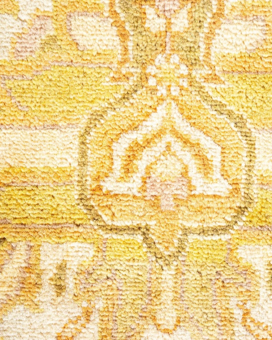 Vintage Moroccan Hand Knotted Wool Area Rug, Ivory - 6'2" X 9'3" - 3