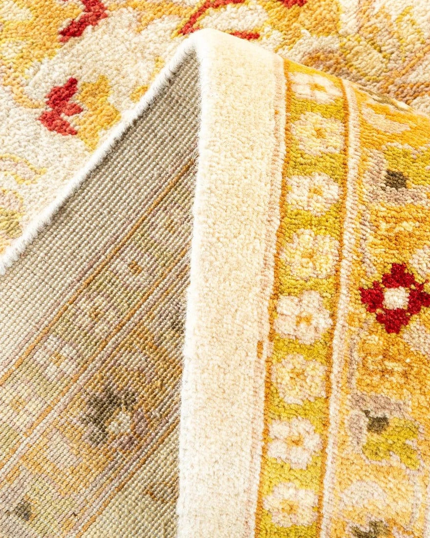 Vintage Moroccan Hand Knotted Wool Area Rug, Ivory - 6'2" X 9'3" - 6