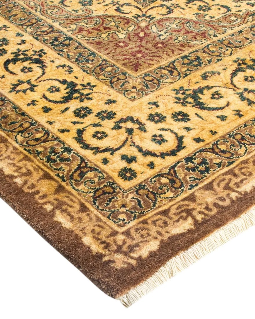 Vintage Moroccan Hand Knotted Wool Area Rug, Brown - 6'3" X 9'1" - 2