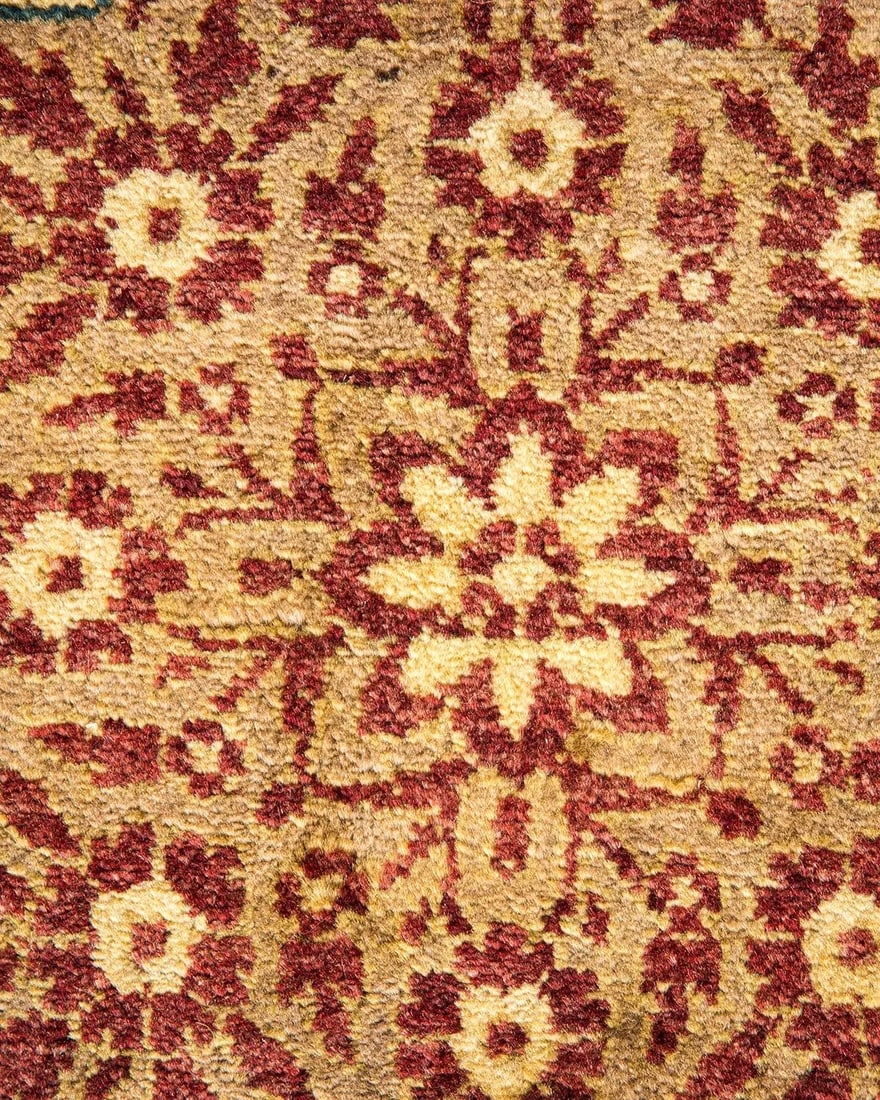 Vintage Moroccan Hand Knotted Wool Area Rug, Brown - 6'3" X 9'1" - 3