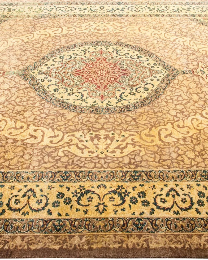 Vintage Moroccan Hand Knotted Wool Area Rug, Brown - 6'3" X 9'1" - 4