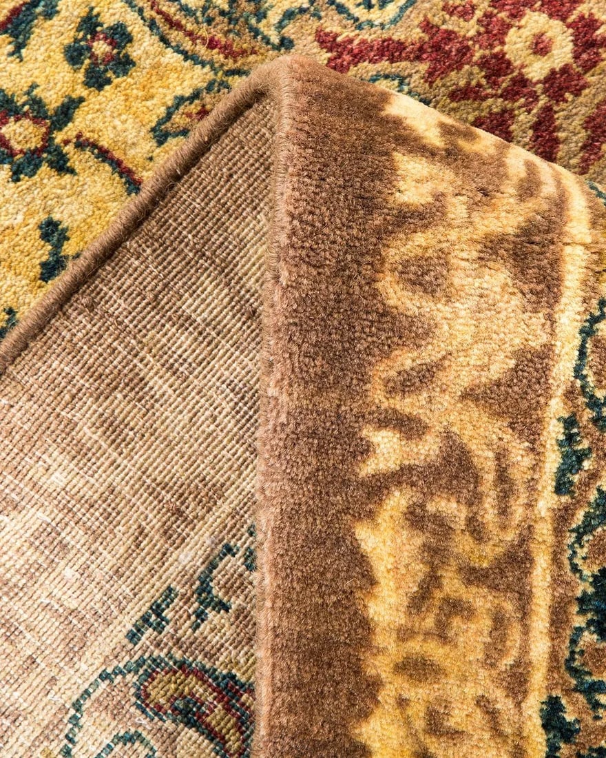 Vintage Moroccan Hand Knotted Wool Area Rug, Brown - 6'3" X 9'1" - 6