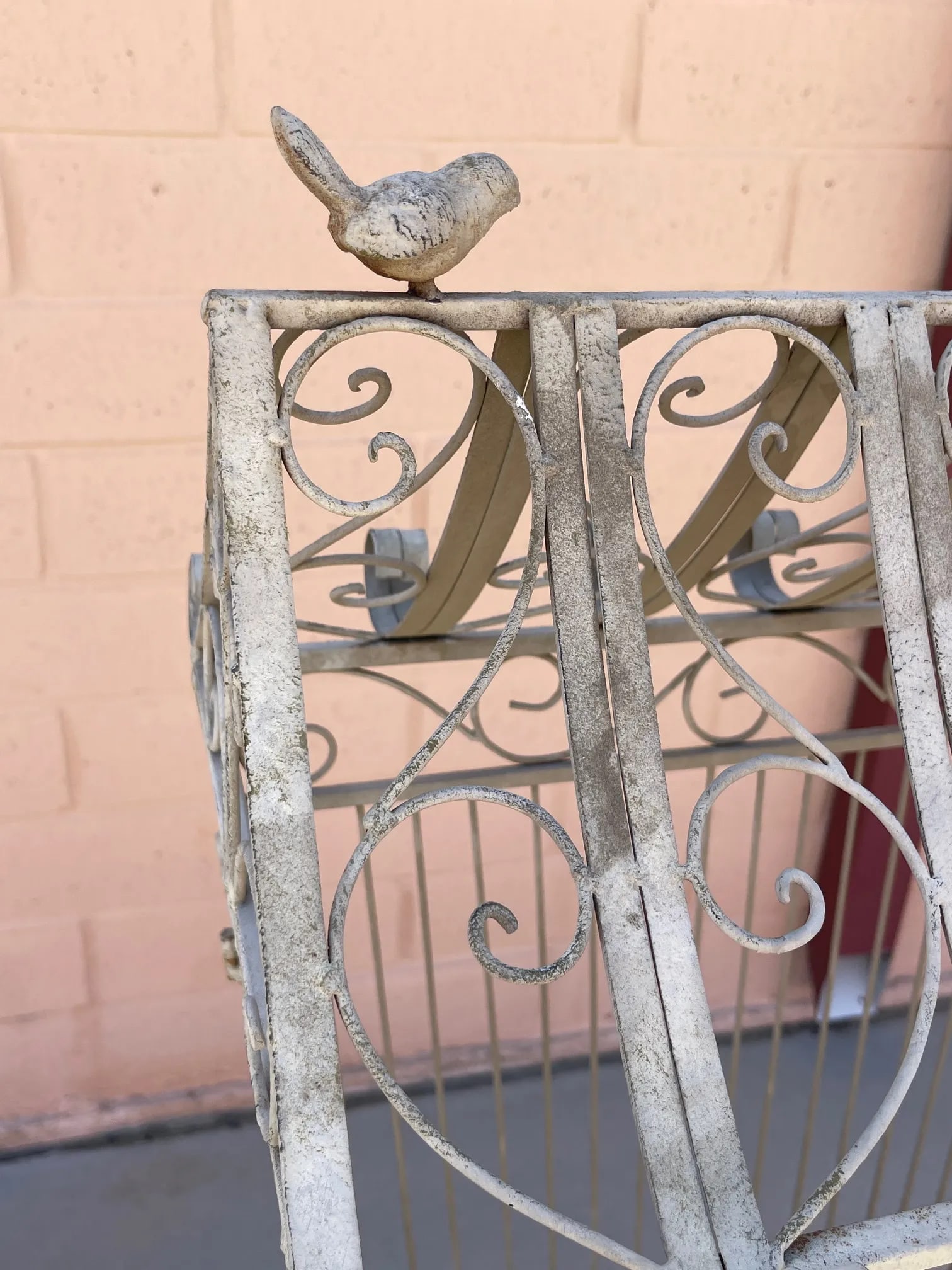 Vintage Rustic European Wrought Iron Bird Cage W/ Stand - 9