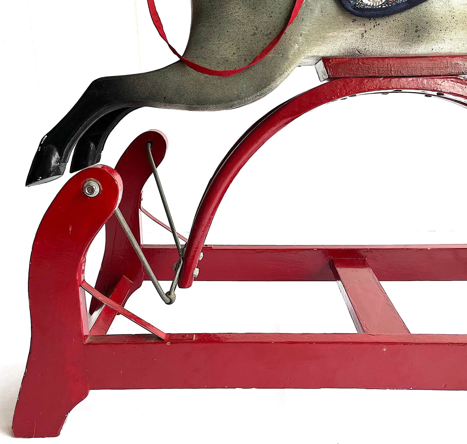 Antique Whitney Reed Rocking Glider Horse - 10