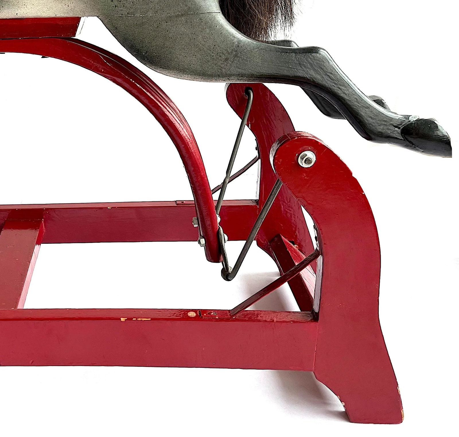 Antique Whitney Reed Rocking Glider Horse - 11