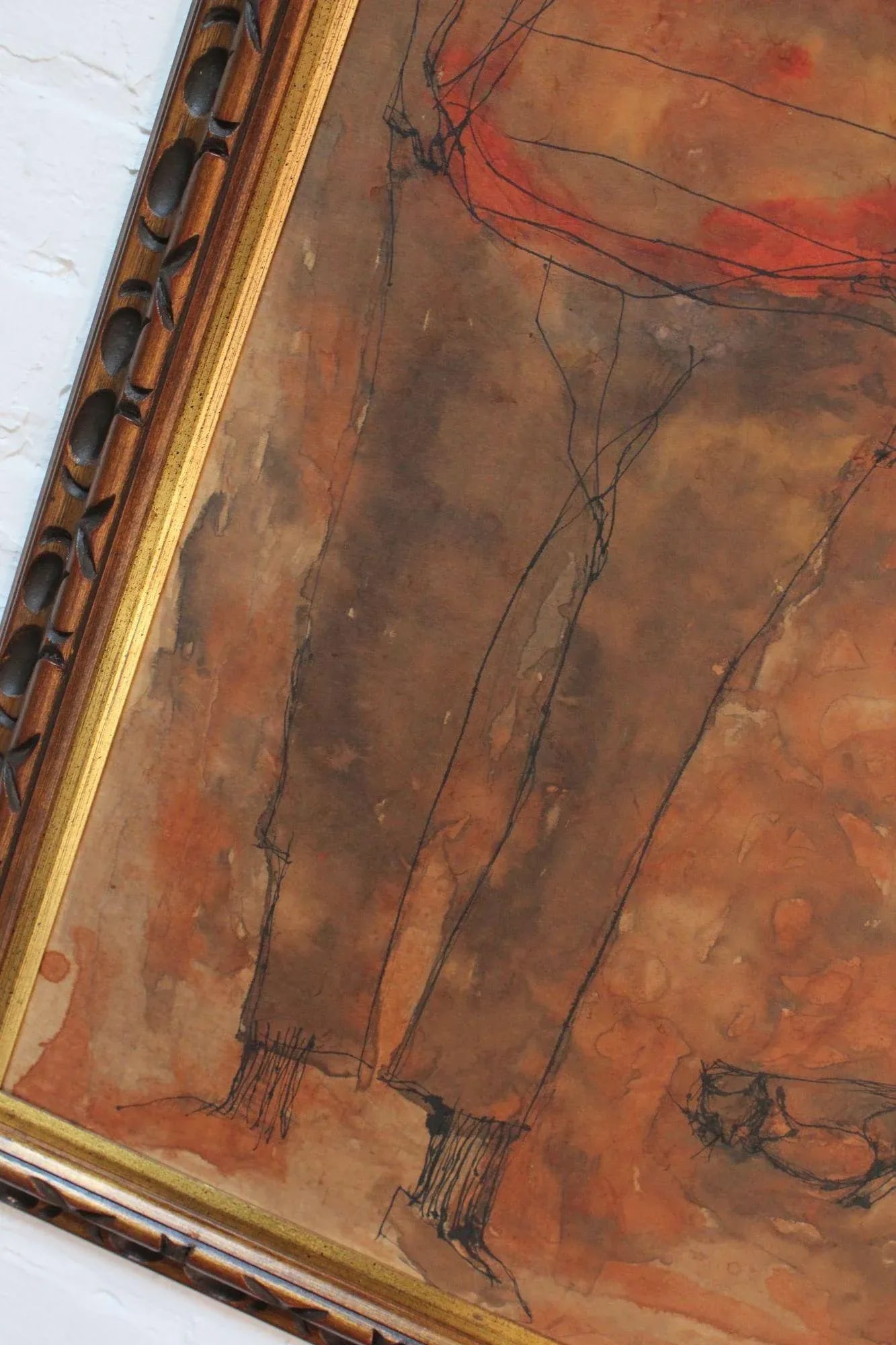 Iris Brody Oil Wash on Masonite Figural Study - 10