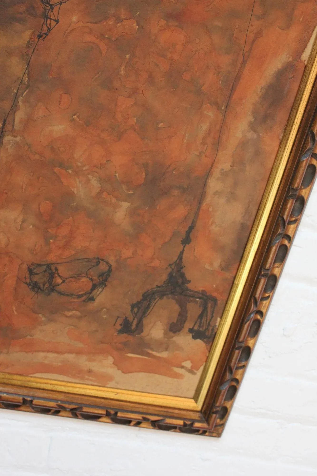 Iris Brody Oil Wash on Masonite Figural Study - 11