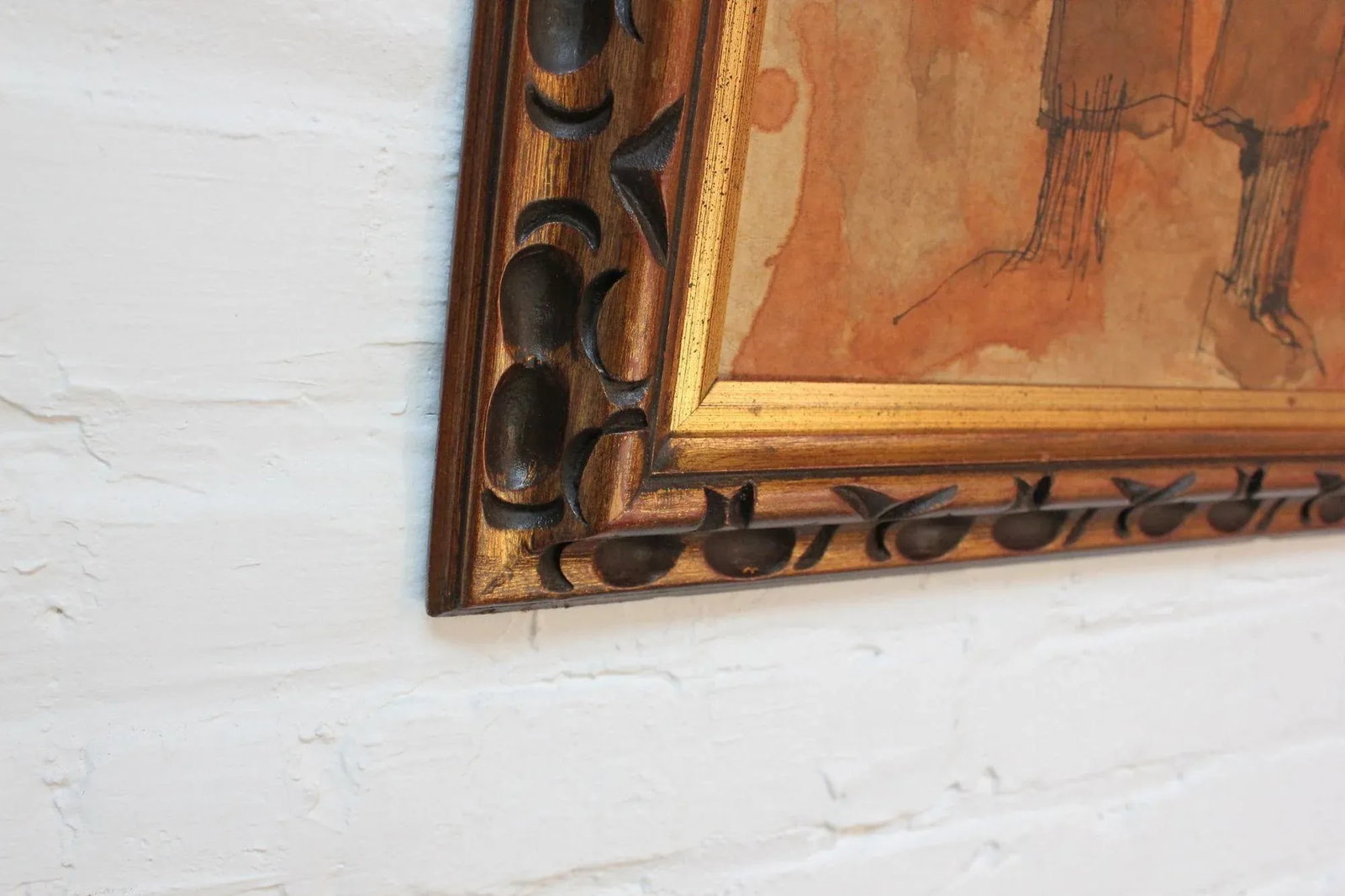 Iris Brody Oil Wash on Masonite Figural Study - 12