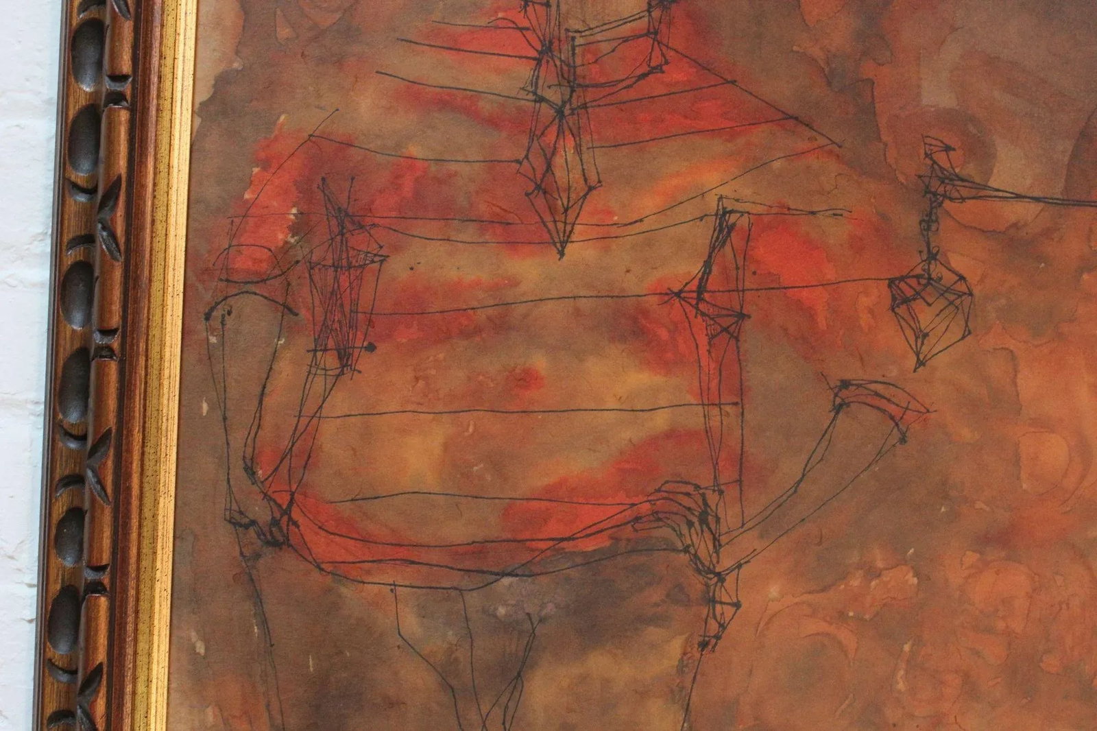 Iris Brody Oil Wash on Masonite Figural Study - 8