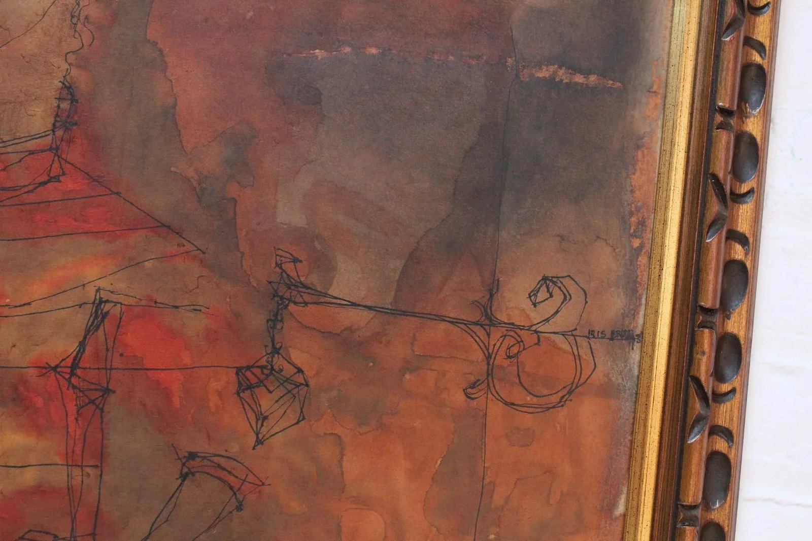 Iris Brody Oil Wash on Masonite Figural Study - 9