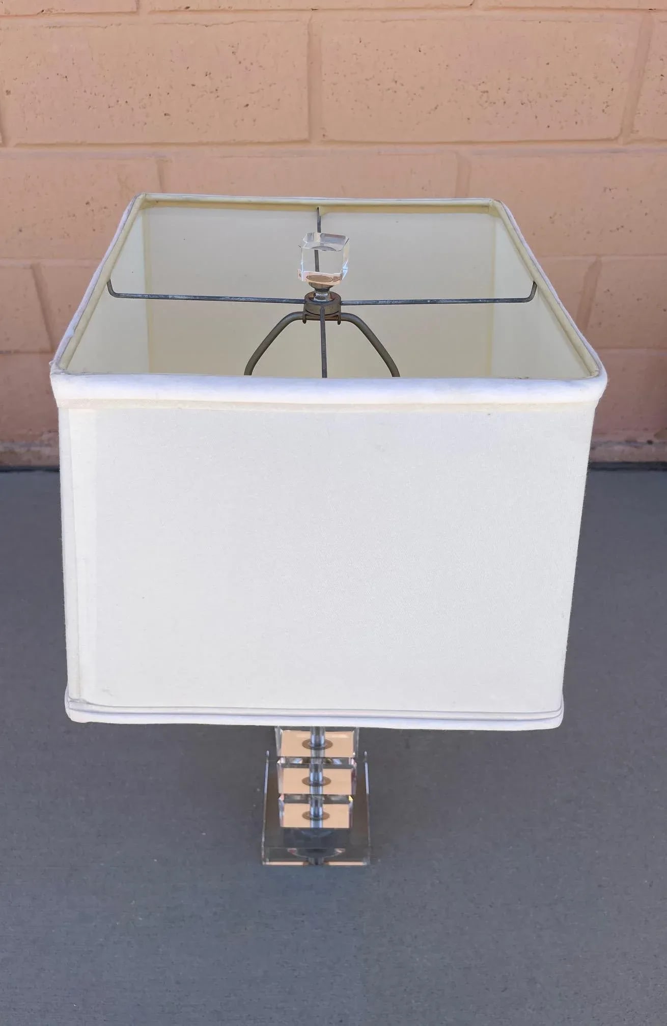 Crystal Cubed Stacked Table Lamp W/Shade - 3