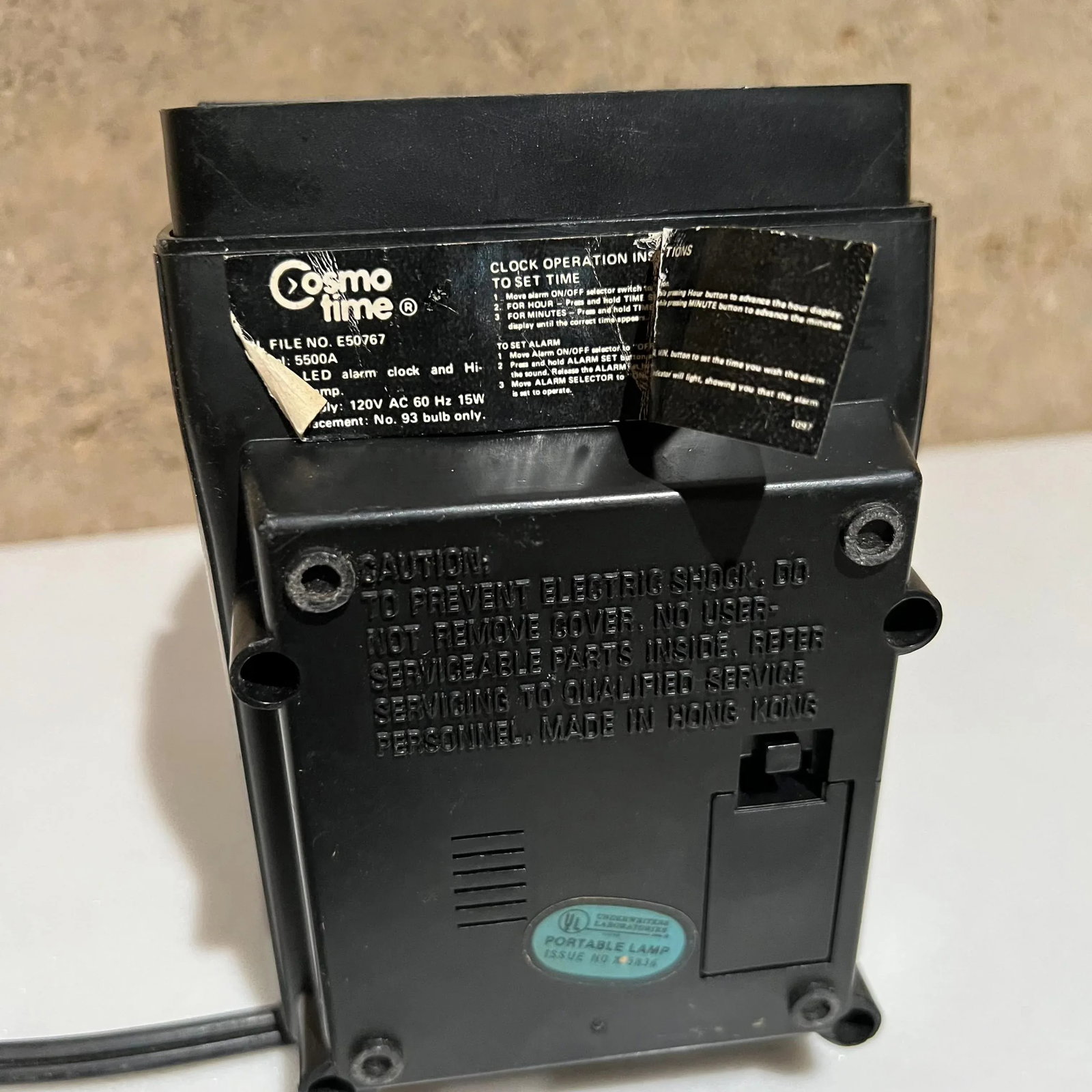 1970s Cosmo Time Folding Portable High Intensity Desk Lamp & Digital Alarm Clock - 5