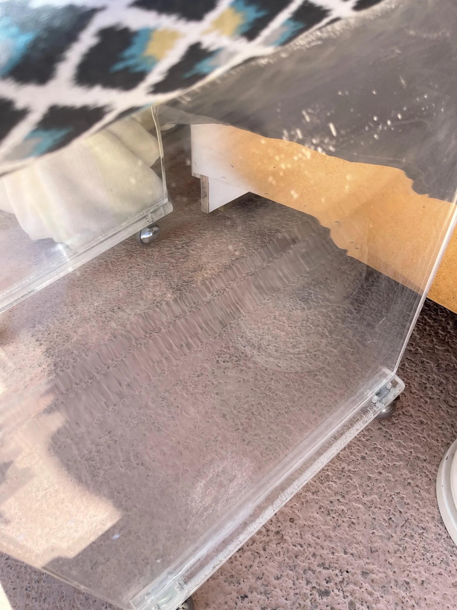 Mid-Century Lucite Upholstered Waterfall Stool/Bench - 8