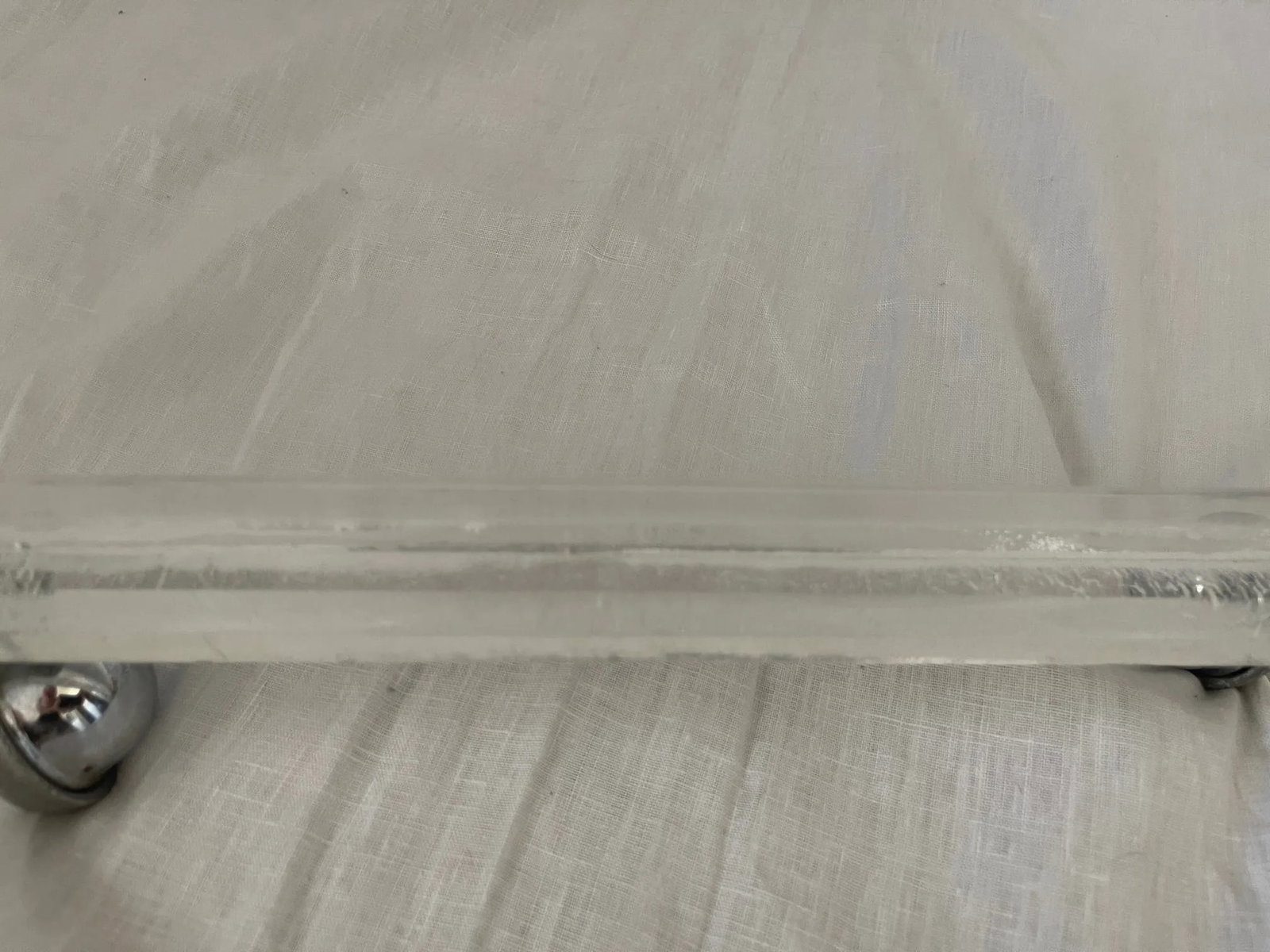 Mid-Century Lucite Upholstered Waterfall Stool/Bench - 9