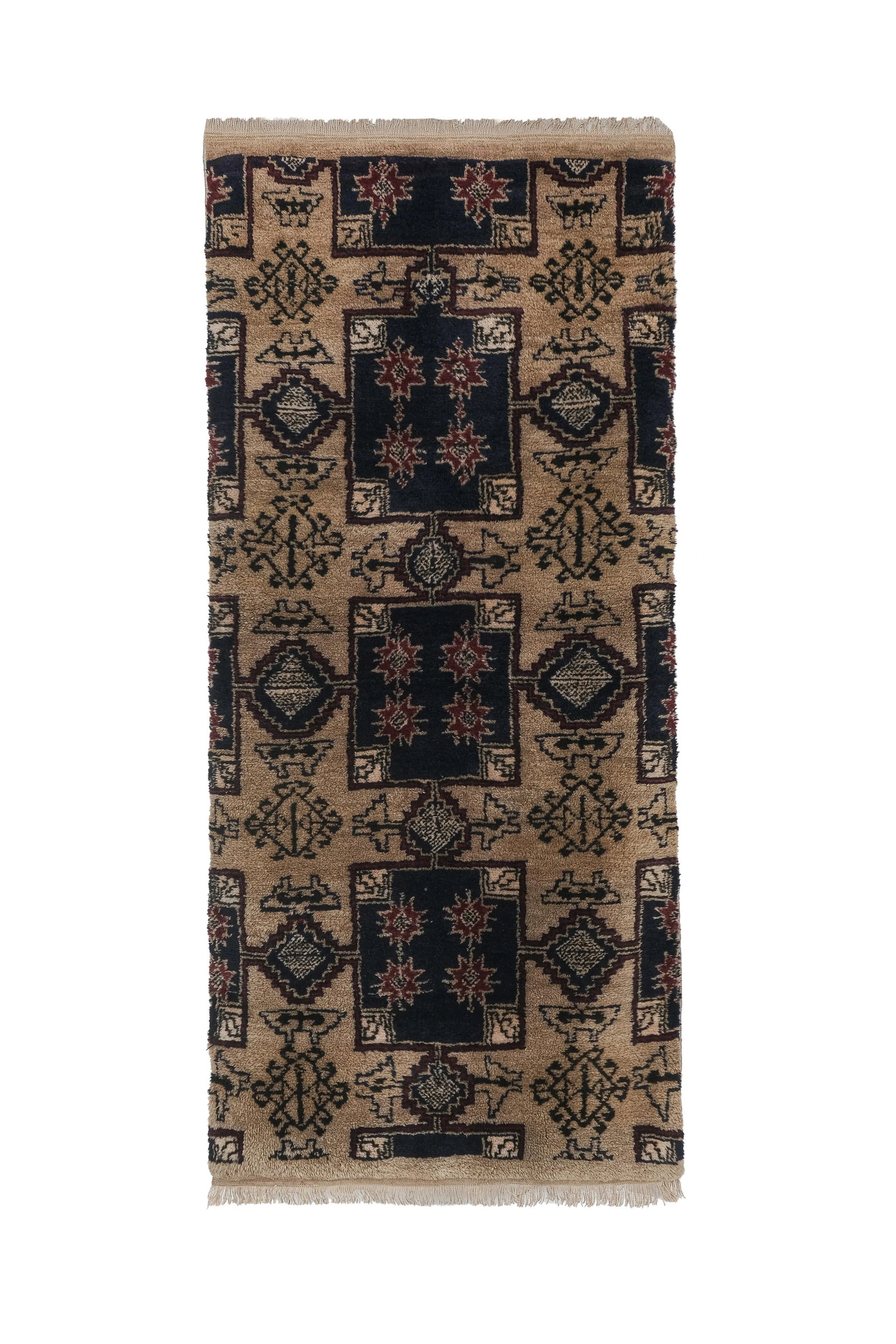 1960s Vintage Brown Turkish Tulu Rug 2'11'' X 6'4'' - 13