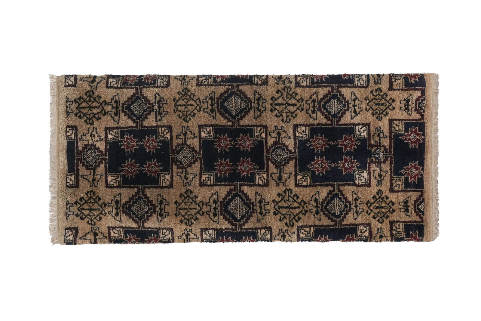 1960s Vintage Brown Turkish Tulu Rug 2'11'' X 6'4'' - 2