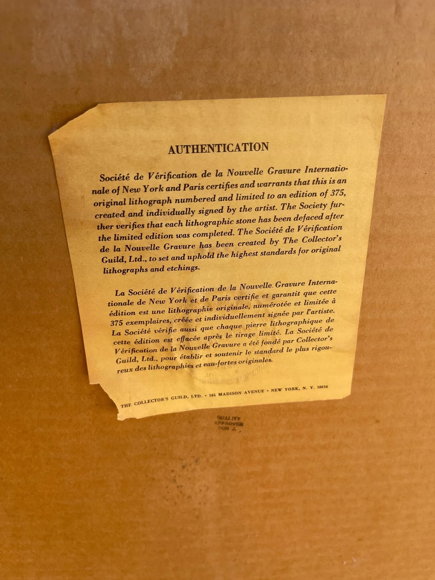 Original Limited Edition Lithograph Signed by Artist 32/375 - 7