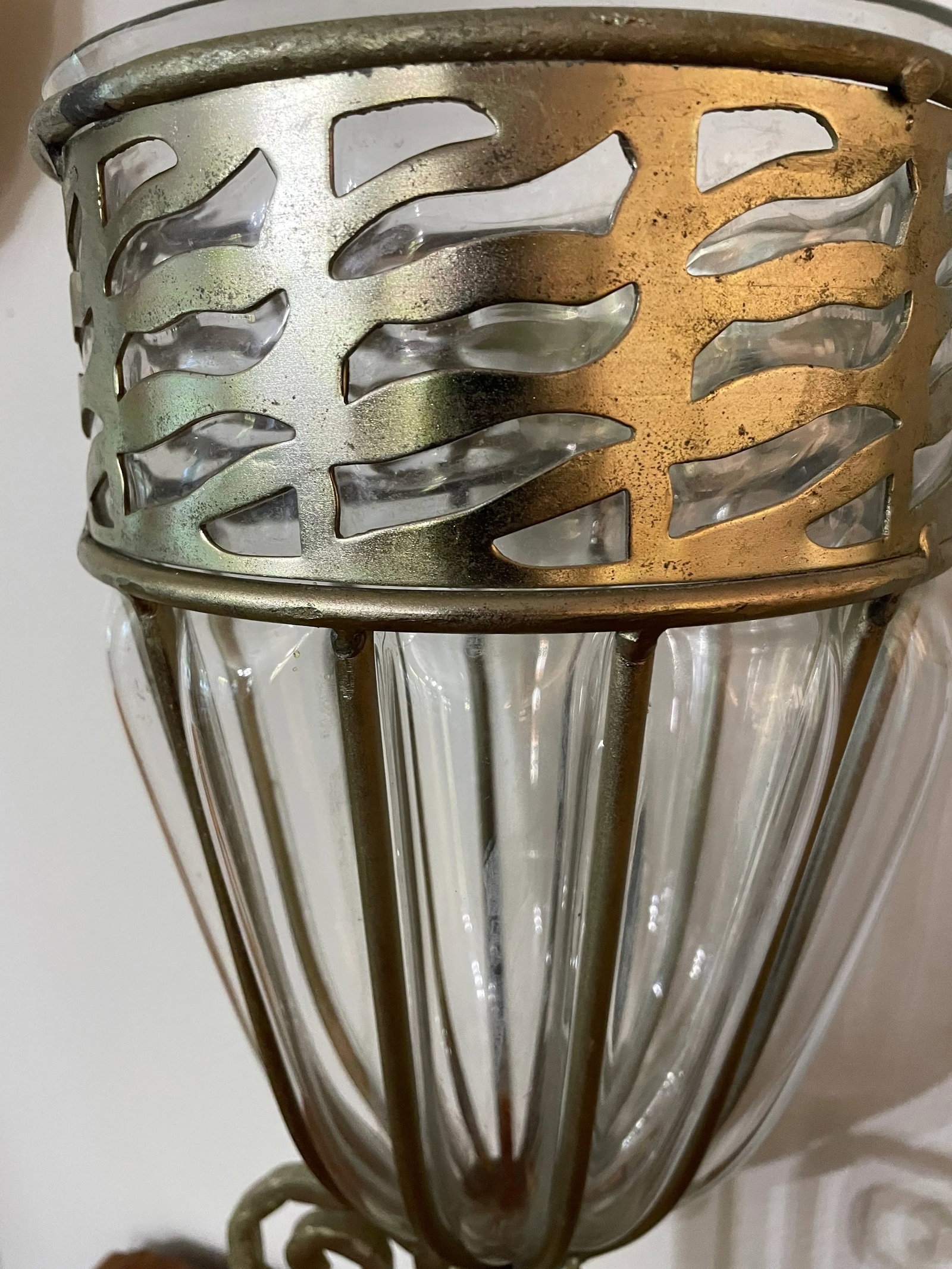 1980's Emilio Robba Cased Glass and Iron Vase - 2