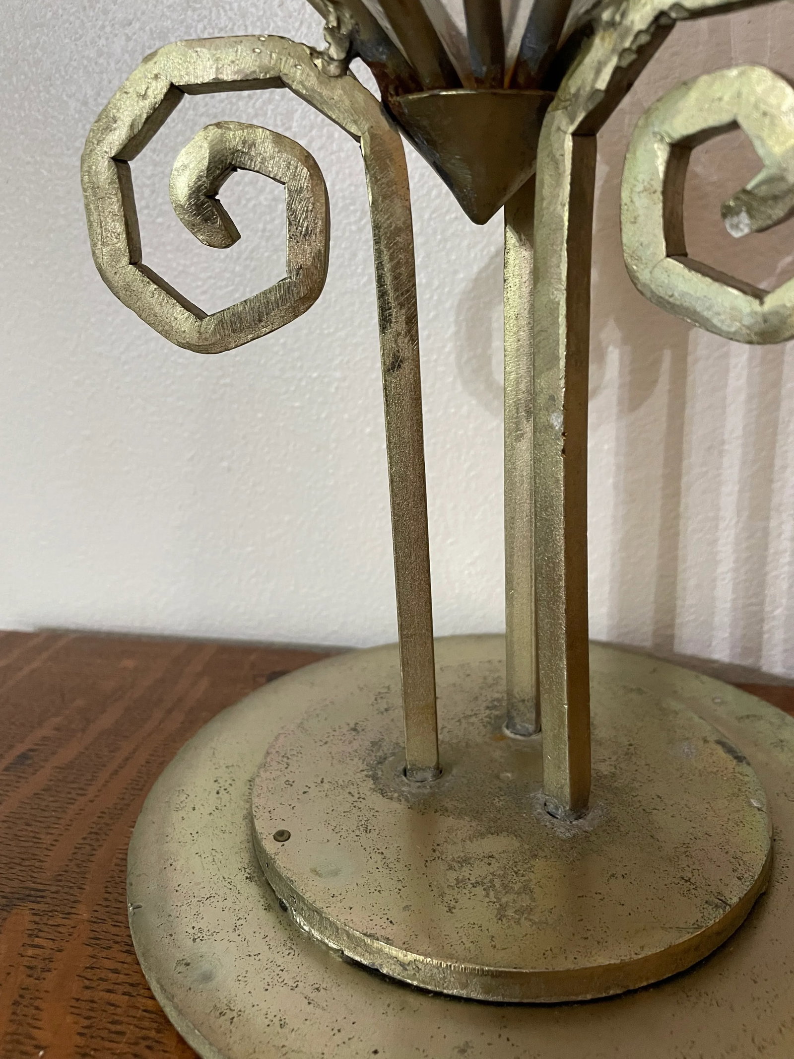 1980's Emilio Robba Cased Glass and Iron Vase - 4