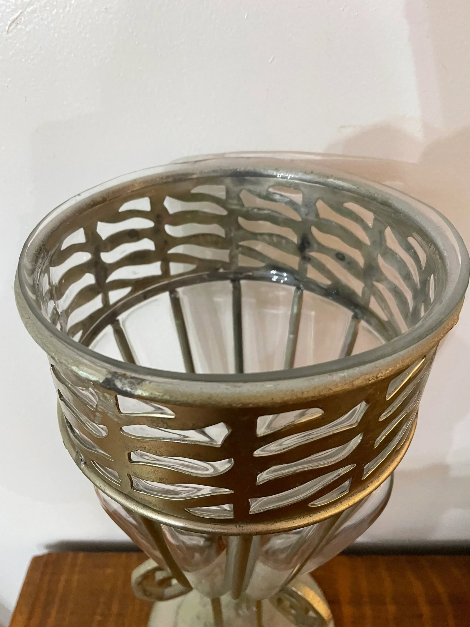 1980's Emilio Robba Cased Glass and Iron Vase - 6