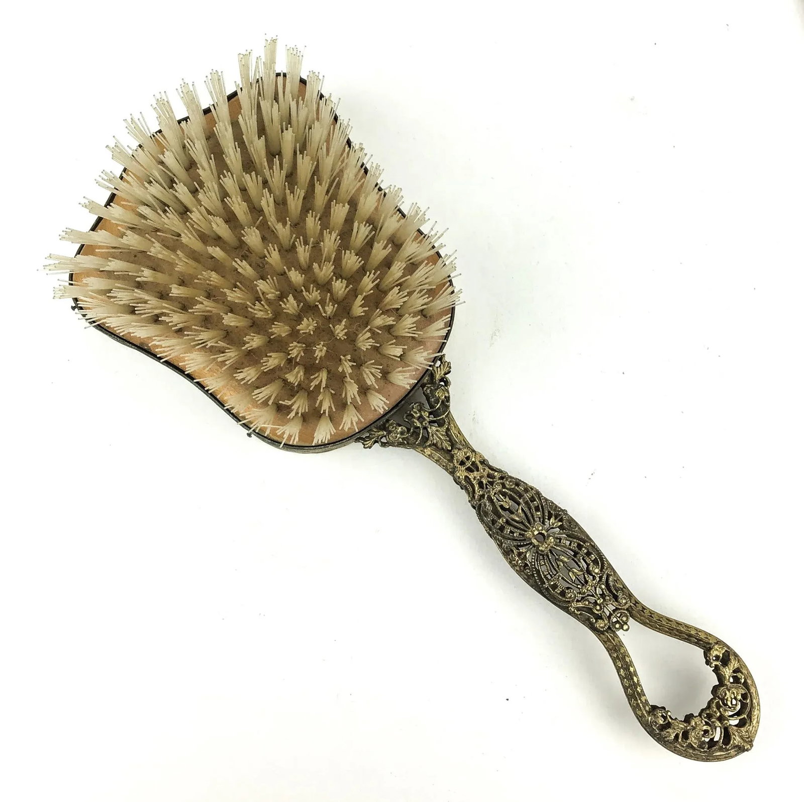 Antique His & Hers Victorian Hand Mirror 3 Piece Brush Set - 11