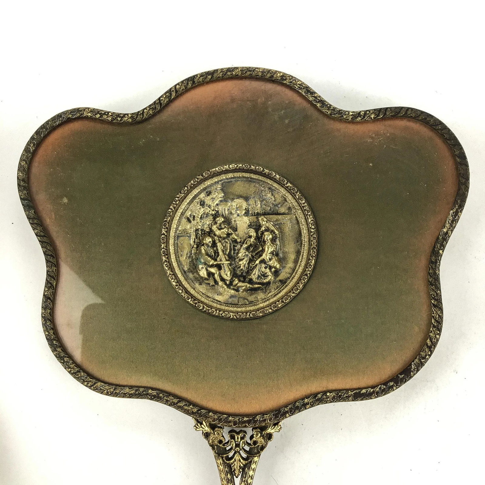 Antique His & Hers Victorian Hand Mirror 3 Piece Brush Set - 8