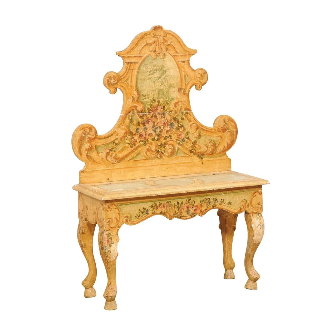 Early 20th Century Antique Hand-Painted Cassapana from Italy - 12