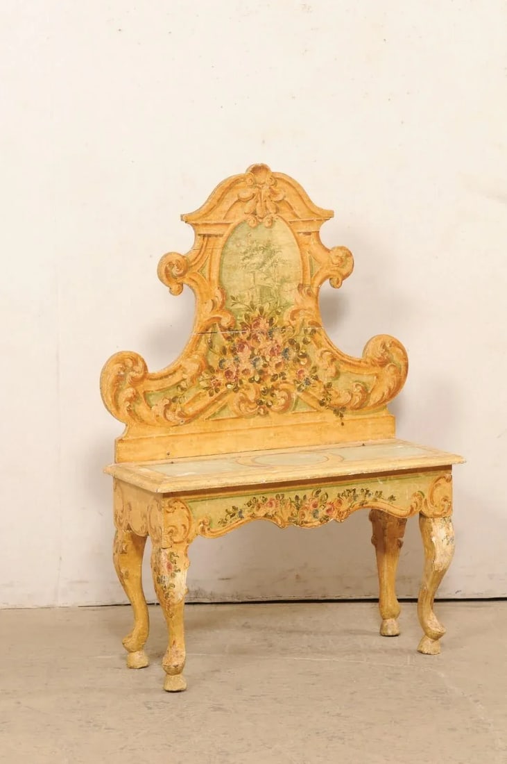 Early 20th Century Antique Hand-Painted Cassapana from Italy - 3