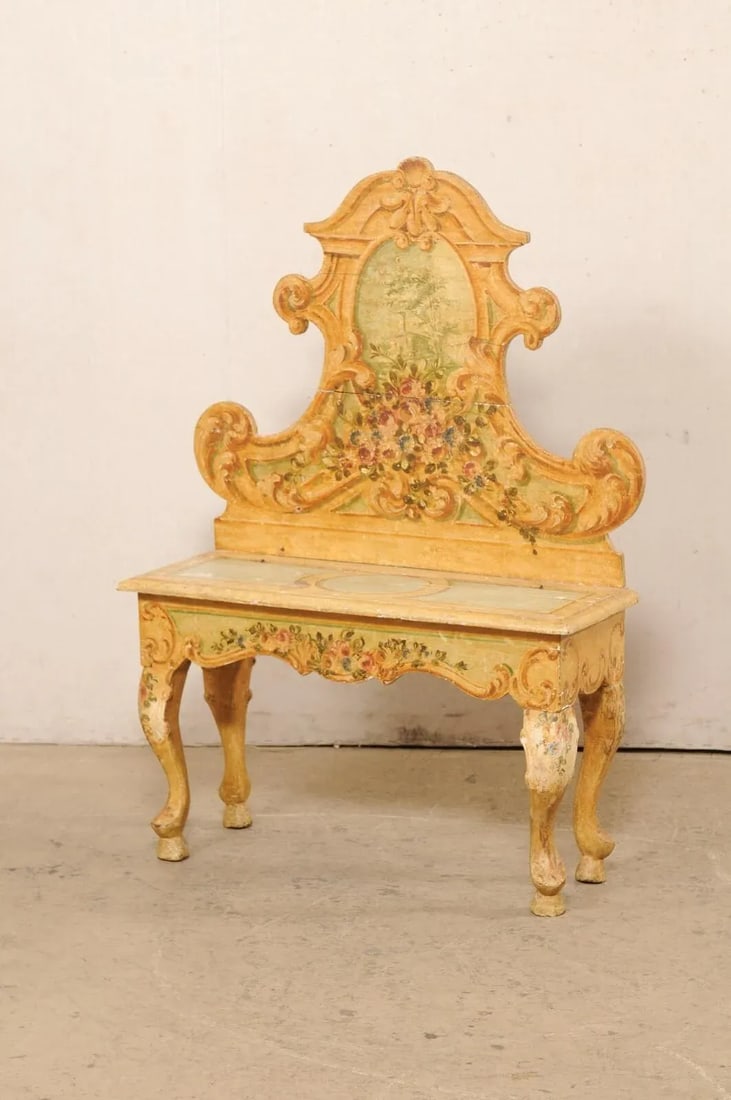 Early 20th Century Antique Hand-Painted Cassapana from Italy - 4