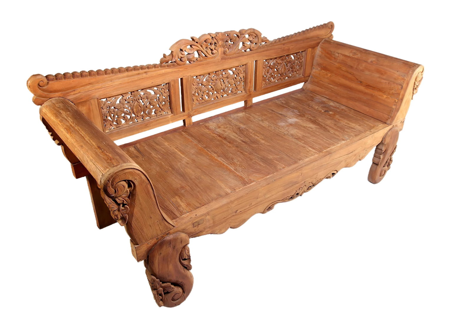 Bali Teak Daybed With Hand Carved Rails 24 - 3