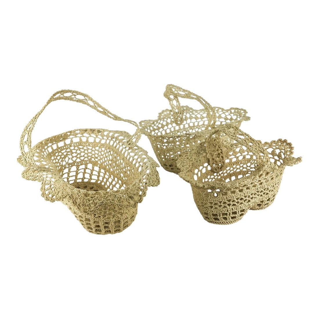 Vintage Artisan Hand Woven Stacking Baskets Miniature Set of 3: Such incredible intricate details. Finding art of this natural artisan quality will soon become inaccessible. I've held onto these beauties for decades and now they need to be cherished. No issues
