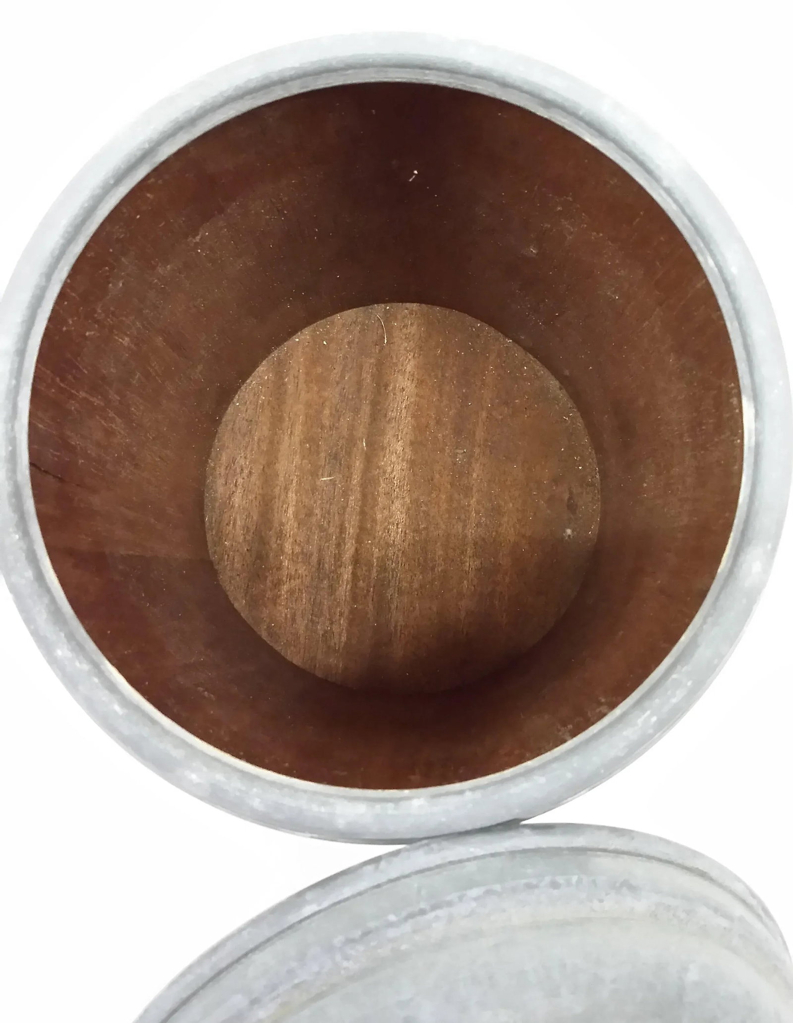 Antique Galvanized Steel Tobacco Canister - 10