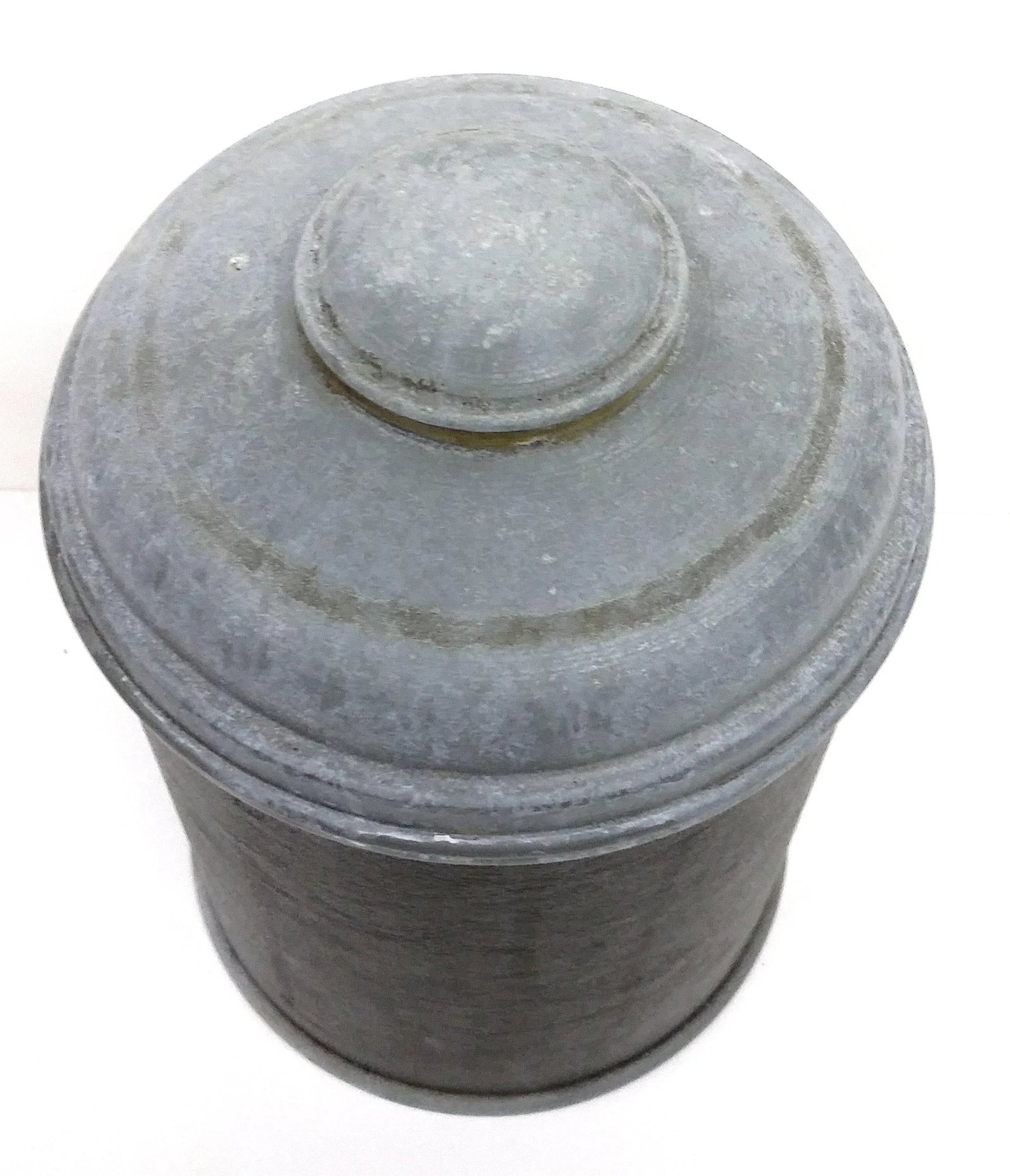 Antique Galvanized Steel Tobacco Canister - 2