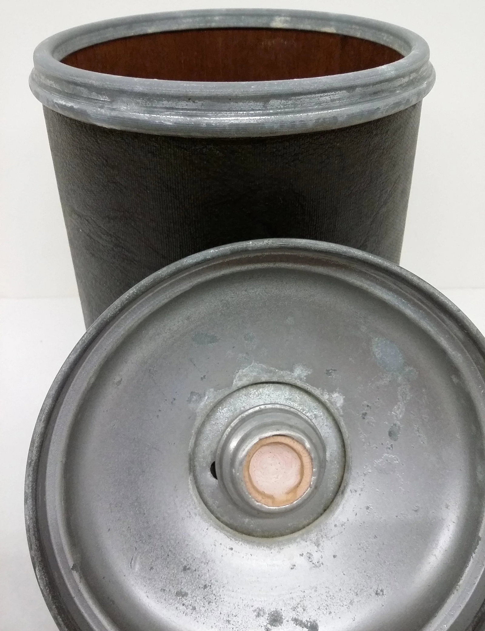 Antique Galvanized Steel Tobacco Canister - 4