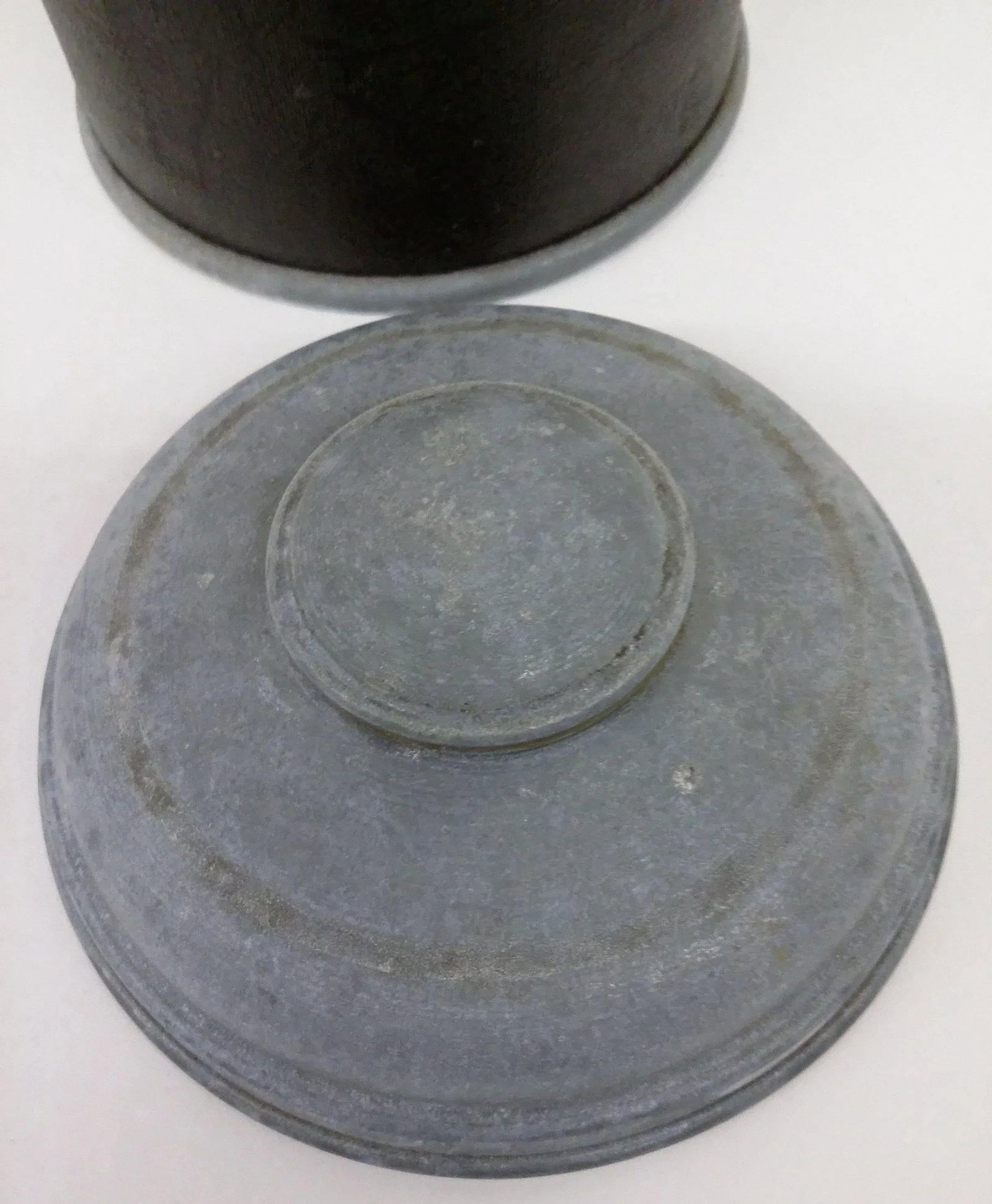 Antique Galvanized Steel Tobacco Canister - 6