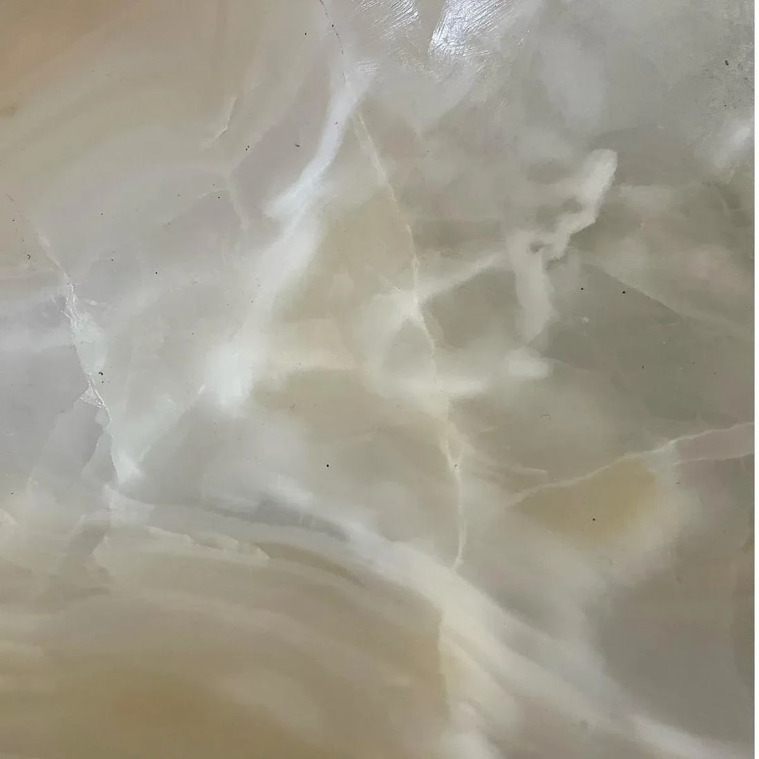 Vintage Carved Onyx Live Edge Bowl - 8