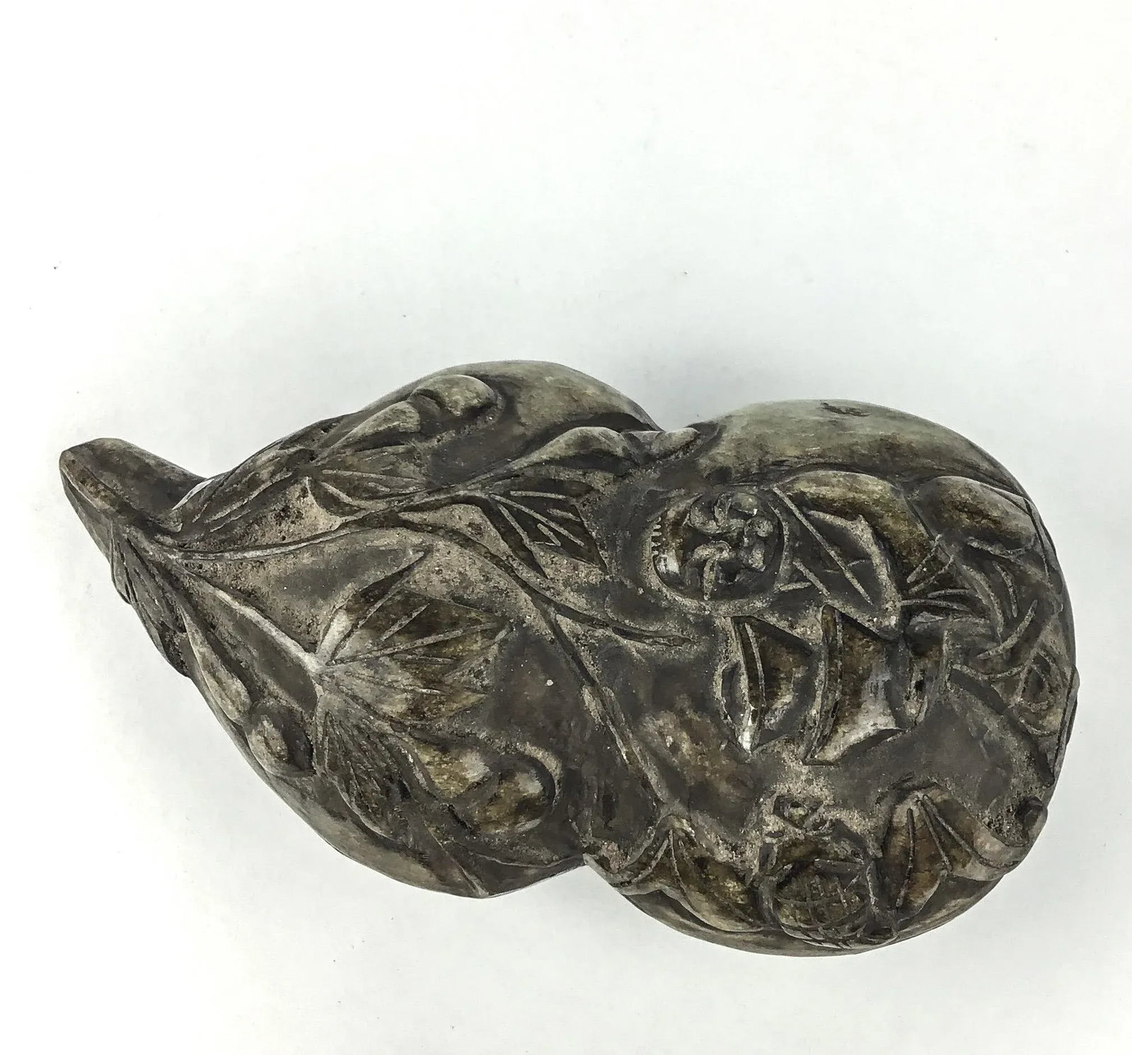 Chinese Antique Carved Soapstone Covered Vessel - 11