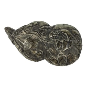 Chinese Antique Carved Soapstone Covered Vessel