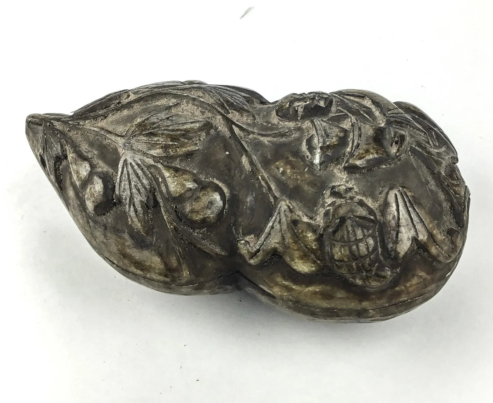 Chinese Antique Carved Soapstone Covered Vessel - 4