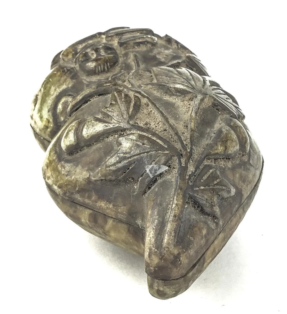 Chinese Antique Carved Soapstone Covered Vessel - 6