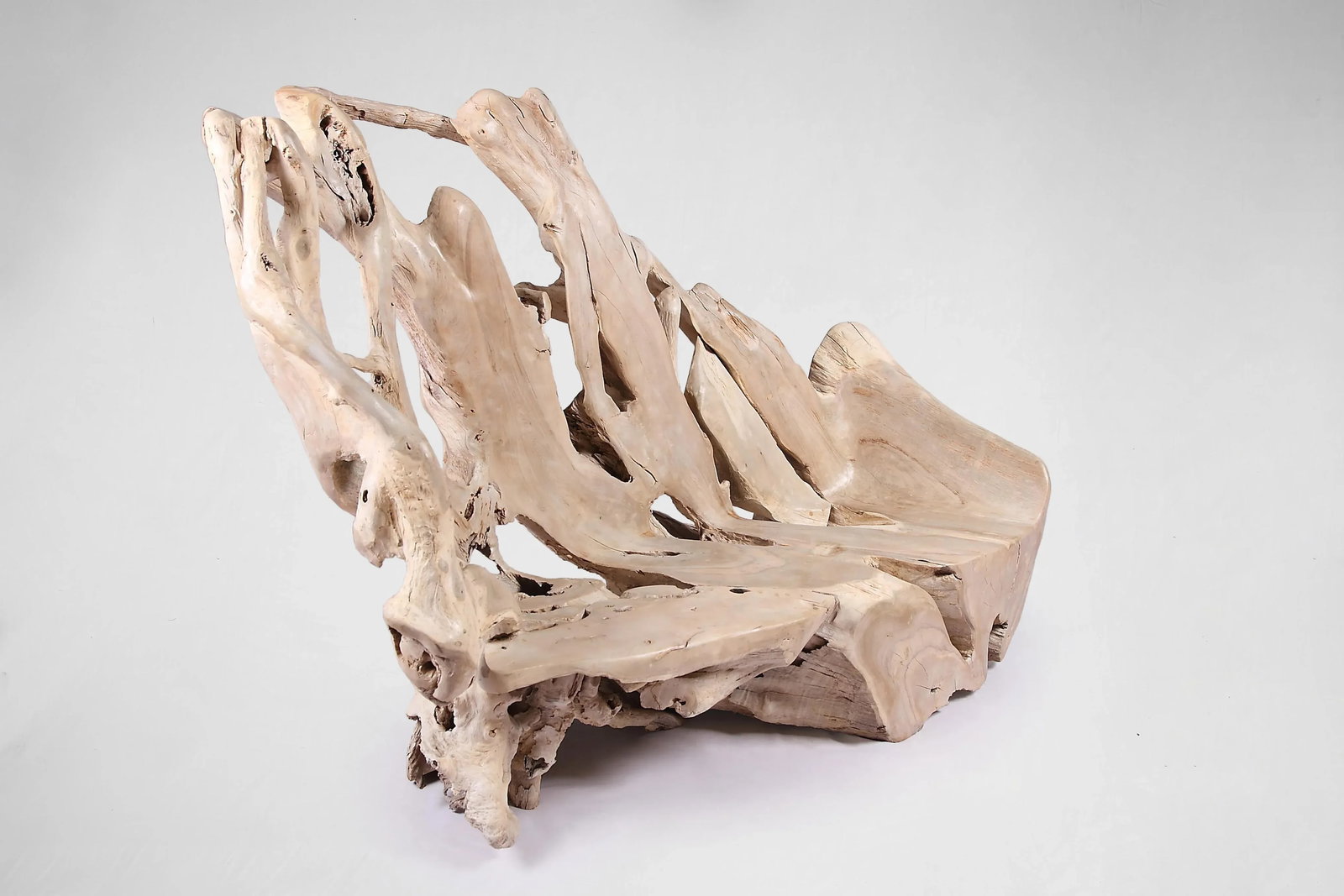 Modern Free Form Teak Root Bench 29 - 5