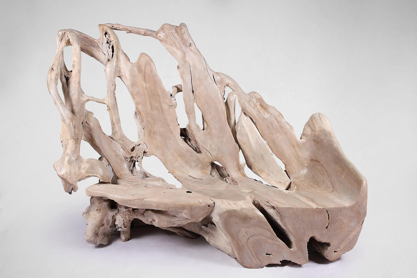 Modern Free Form Teak Root Bench 29 - 6