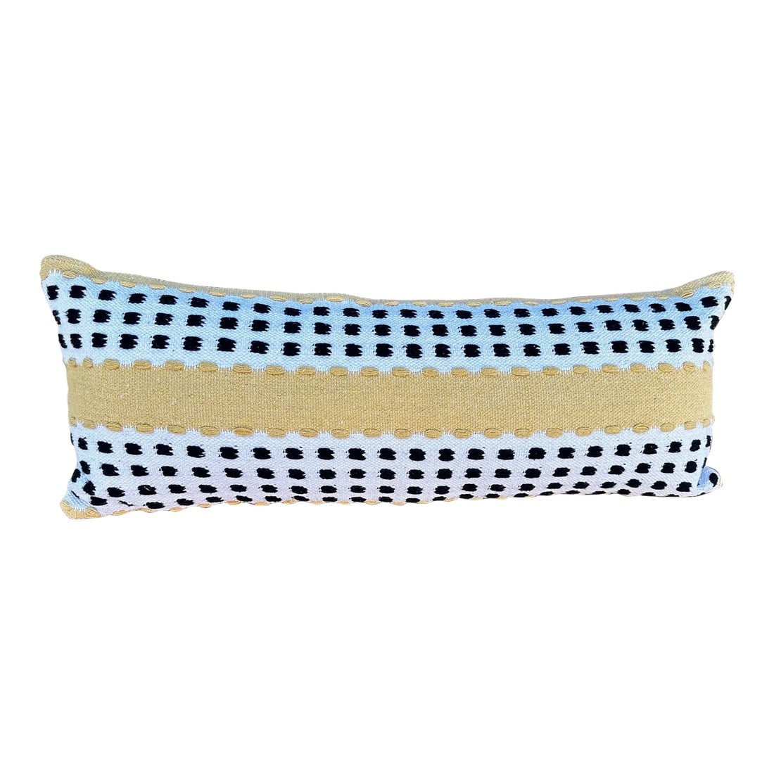 West Elm Style Rectangle Pillow: West Elm Style Rectangle Pillow in Yellow, black and cream color. Textured with raised pattern. Pair up with the other yellow pillows in my shop 34in w x 8in d x 13.5in h Make sure to follow me, I