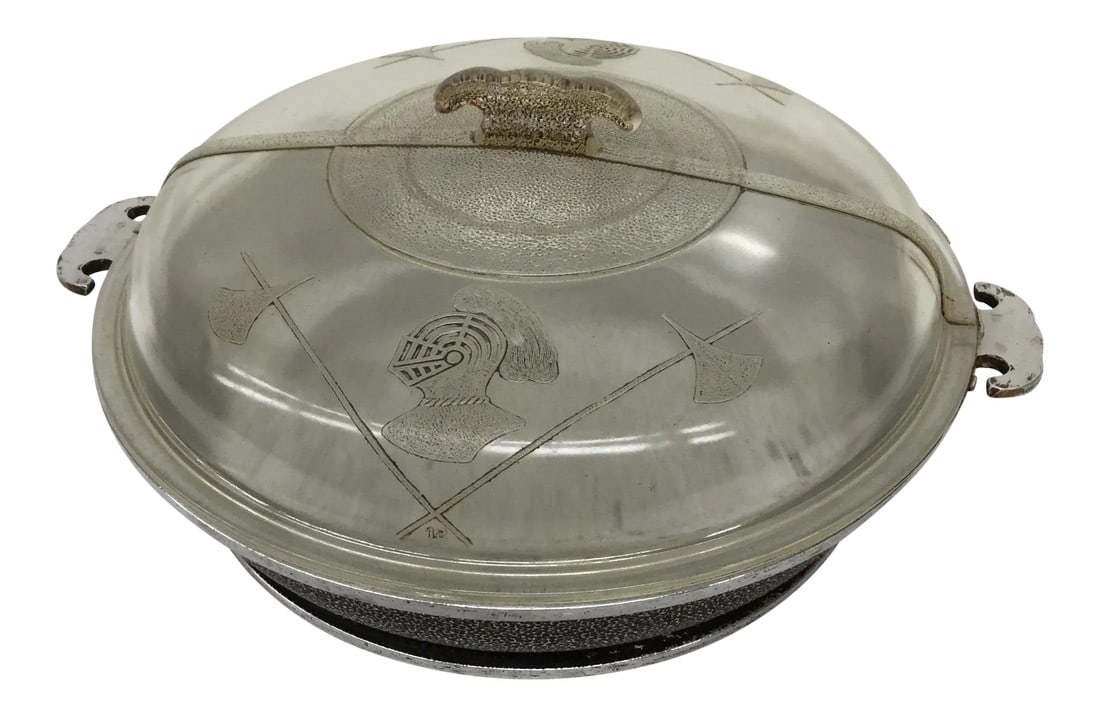 Antique Glass Covered Frying Pan: I only say good because I can't get it as clean as when it was new. There is not one defect on the pan or the top. Only the decades old remnants of a past life. This pan is hard to let go. What a