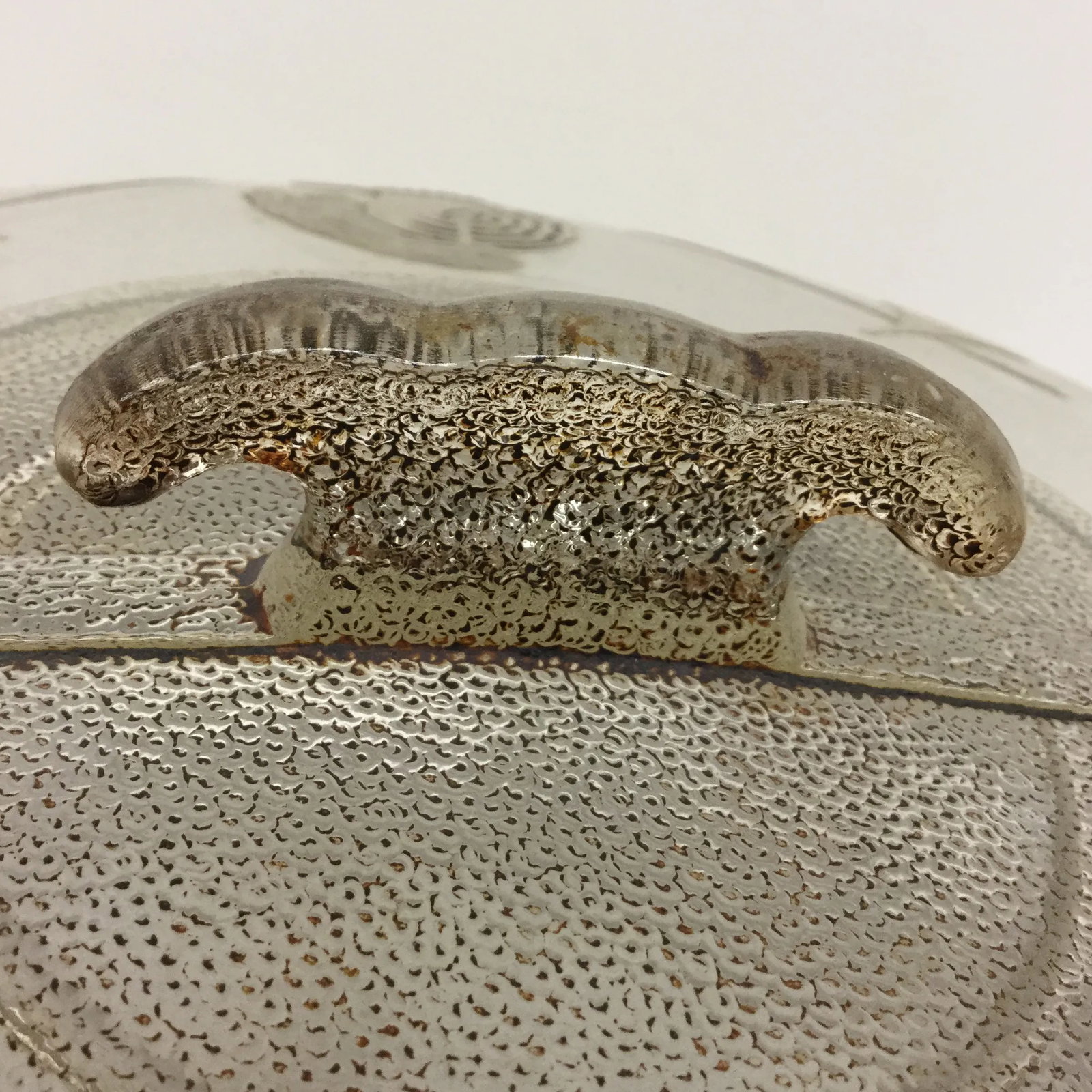 Antique Glass Covered Frying Pan - 5